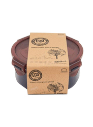 Lock & Lock 2-Piece, Eco Round Food Container, 600ml, Clear/Brown