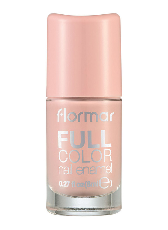 Flormar Full Colour Enamel Nail Polish, FC60 Bubbly Peach, Peach