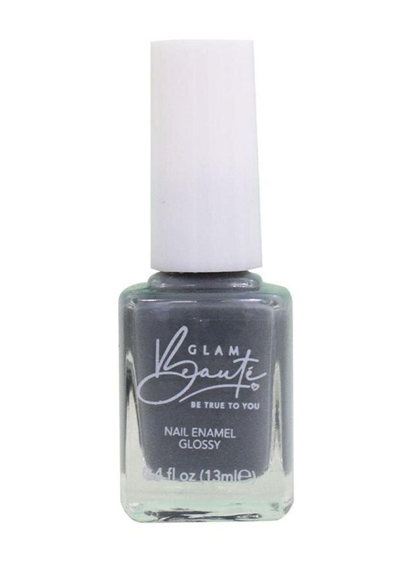 GlamBeaute Be True To You Nail Enamel, 13ml, 34 Clay With Me, Grey