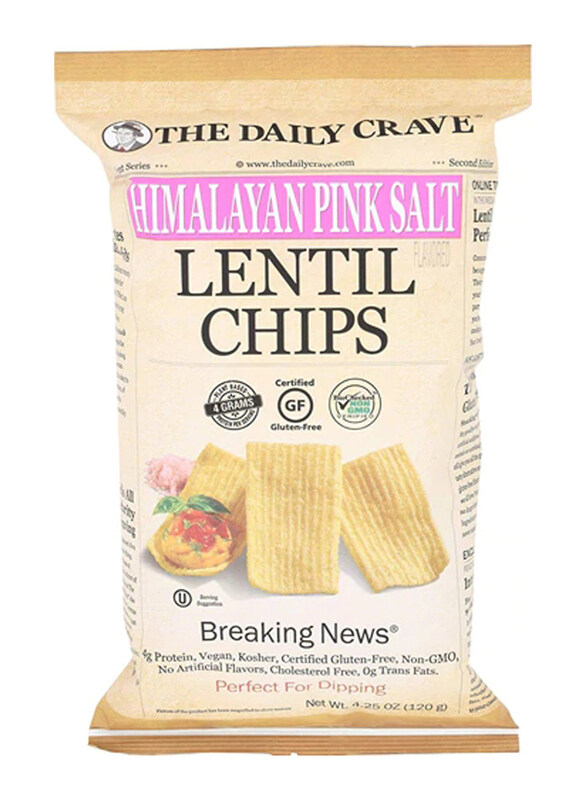 

The Daily Crave Lentil Chip Himalaya Pink Salt, 120g