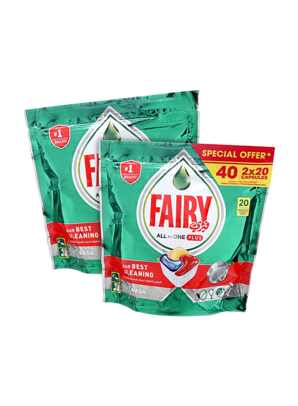 

Fairy All in One Dishwash Tablet, 2 x 20 Piece