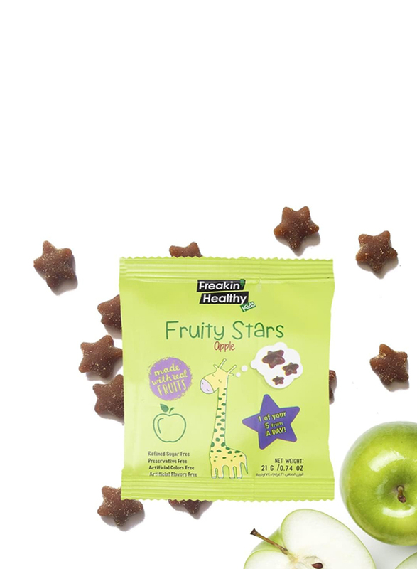 

Freakin Healthy Apple Fruity Stars 100% Natural Fruit Jelly, 21g