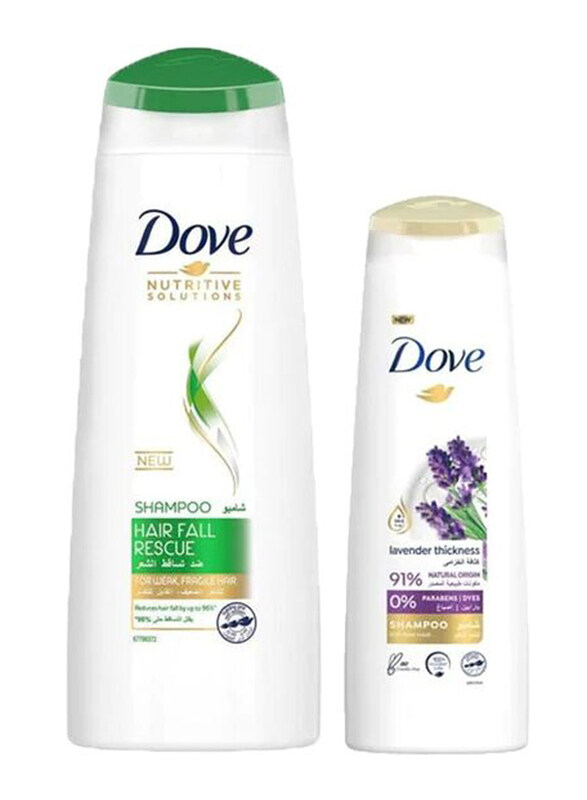 

Dove Hairfall Rescue Shampoo for All Hair Types, 400ml + 180ml, 2 Pieces