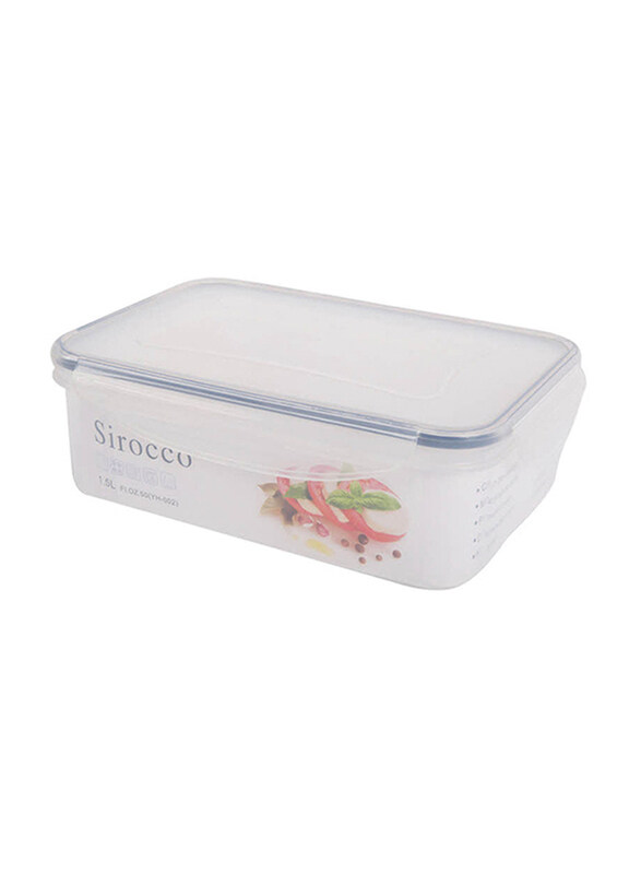 

Sirocco Plastic Food Container, 1.5 Litres, YH-002, Clear