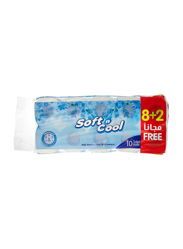 

Soft N Cool Highly Absorbent Toilet Roll, 10 x 400 Sheets