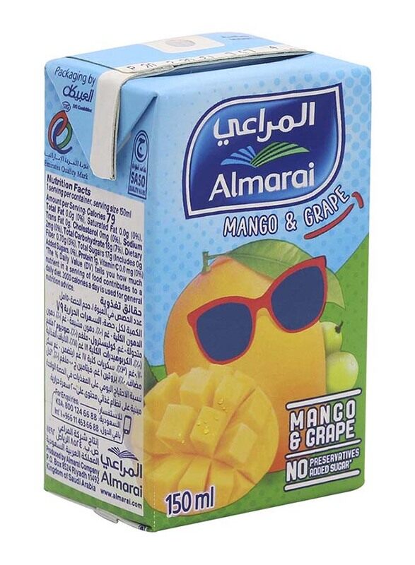 

Al Marai Al-Marai Mango and Grape Kid Juice, 6 Pouches x 150ml