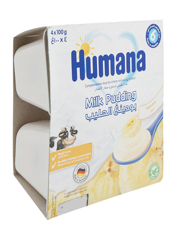 

Humana Banana Milk Pudding for Baby, 4 x 100g