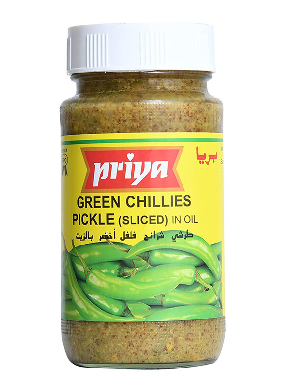 

Priya Green Chilly Sliced Pickle In Oil, 300g