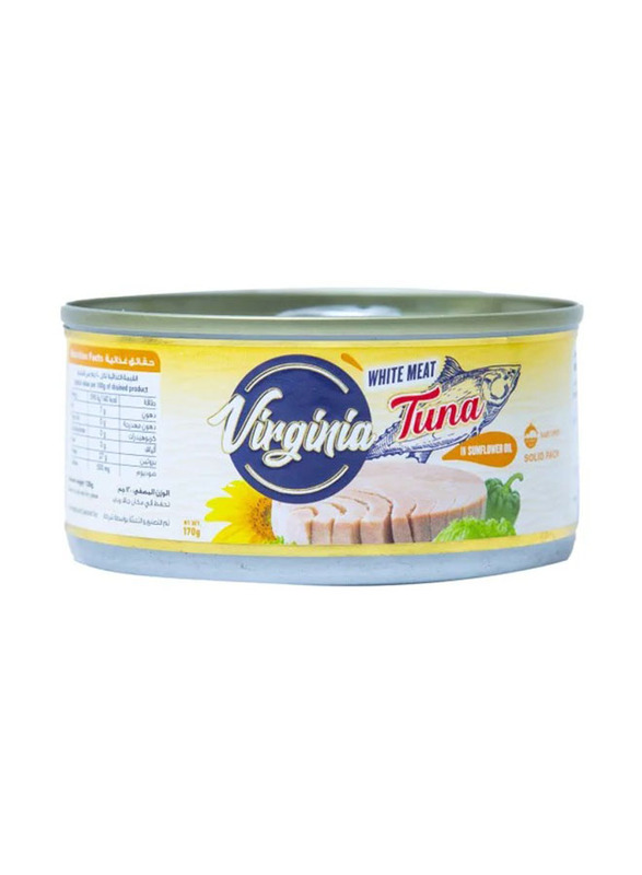 Virginia Tuna White Meat Solid In Sunflower Oil, 170g