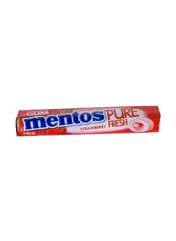 Mentos Pure Fresh Strawberry Chewing Gum, 15.75g