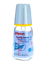 Pigeon Glass Nurser K-4 Feeding Bottle with Peristaltic Nipple, 120ml, Clear/White