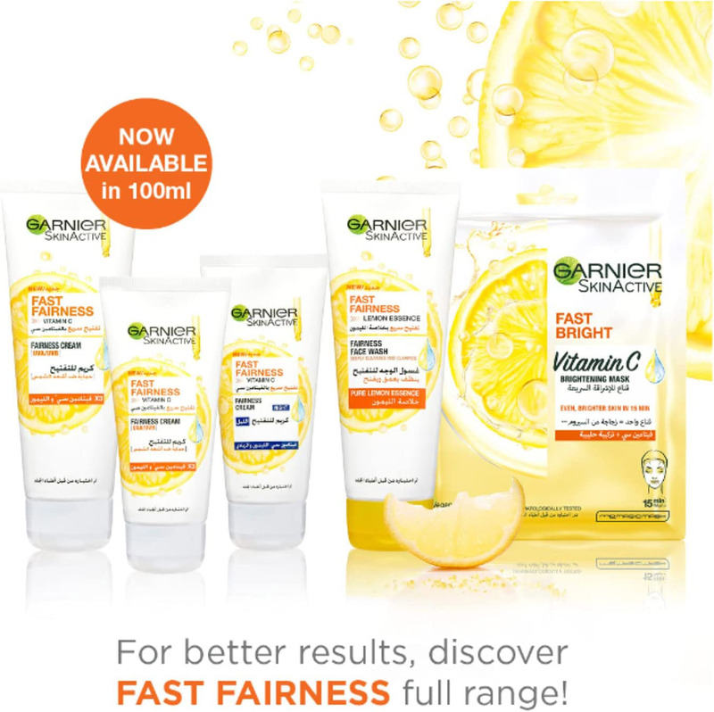 Garnier Skinactive Fast Fairness Day Cream with 3X Vitamin C & Lemon, 100ml