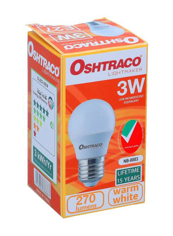 

Oshtraco Oshtrac Warm Light 3W Led Lamp, White