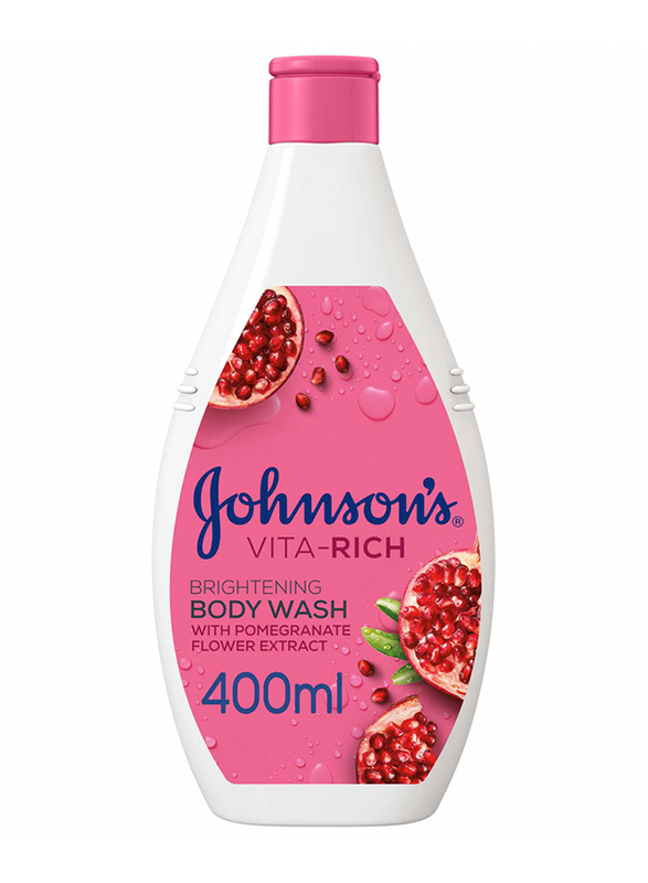 Johnson's Vita-Rich Brightening Pomegranate Flower Extract Body Wash, 400ml