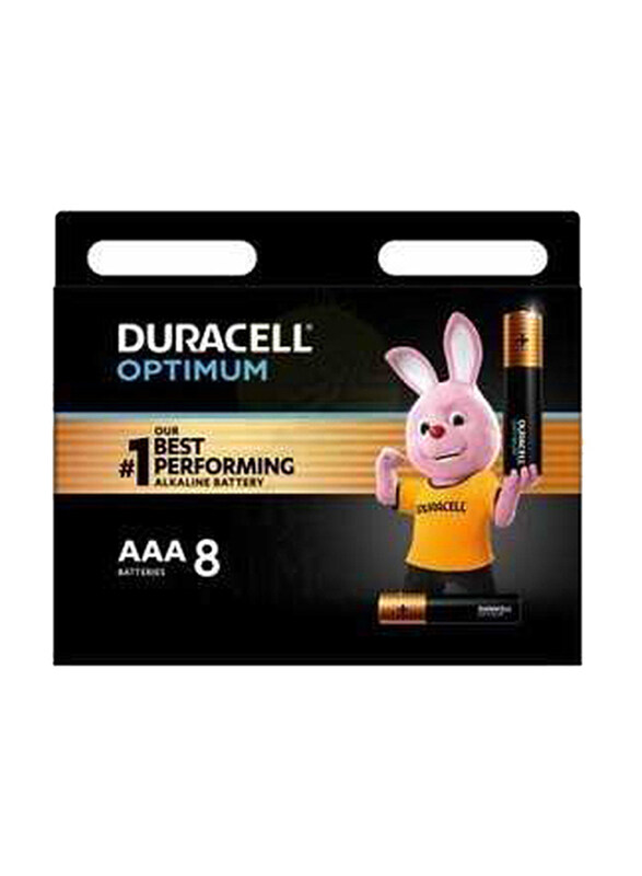 

Duracell Durable Compact Optimum AAA Ultra Power Alkaline Batteries, 8 Pieces, Multicolour