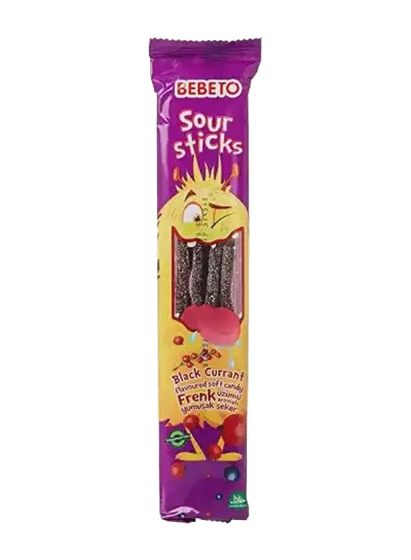 

Bebeto Sour Sticks Blackcurrant Flavoured Soft Candy, 35g