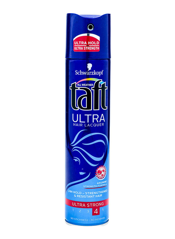 Taft Ultra Strong Hair Lacquer Spray for All Types of Hair, Blue, 250ml