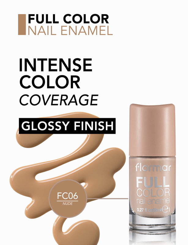 Flormar Full Colour Nail Enamel, FC06 Go Nude, Brown