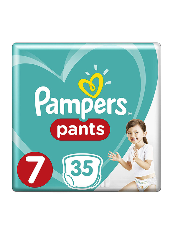 Pampers Diapers Pants, Size 7, Extra Large+, 16+ kg, 35 Count