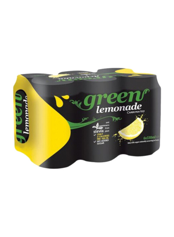 

Green Lemonade Carbonated Soft Drink, 6 Cans x 330ml