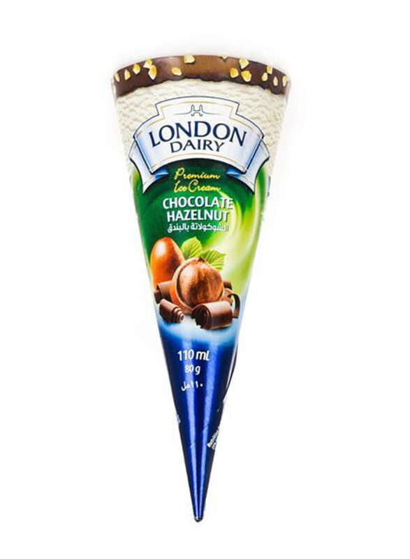 

London Dairy Chocolate Hazelnut Disc Cone, 110ml