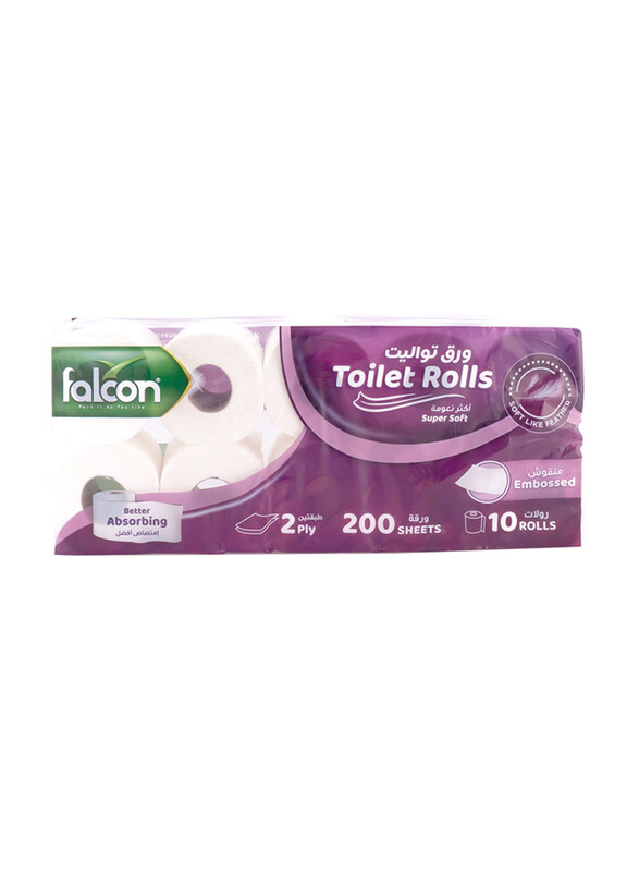 

Falcon Premium Toilet Roll, 10 x 200 Sheets