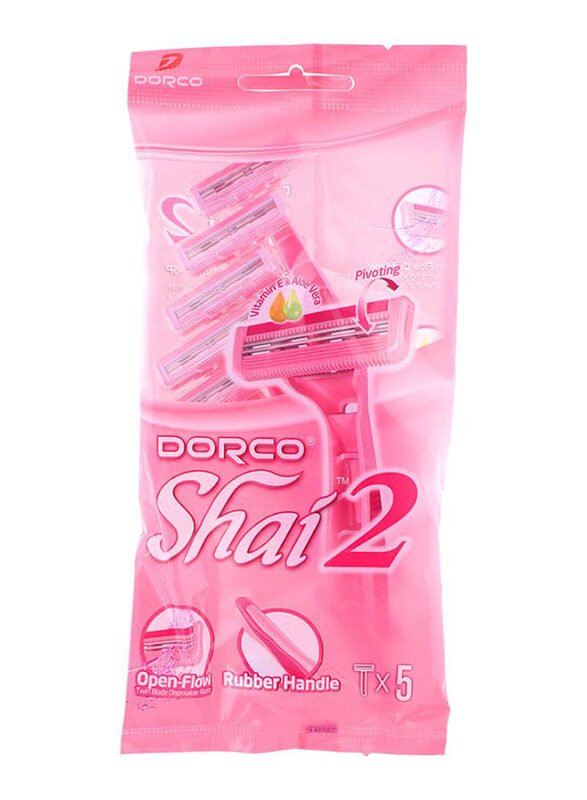 

Dorco Shai 2 Disposable Shaving Razor for Women, 5 Pieces