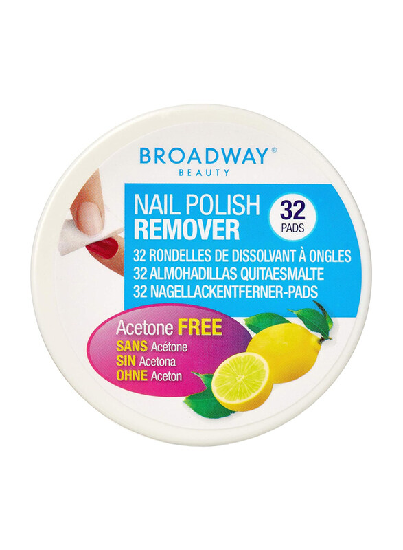 

Broadway Lemon Nailpolish Remove, 32 Wipes, White