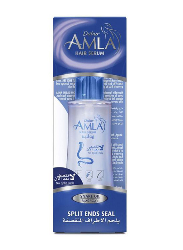 

Dabur Amla Hair Serum with Snake Oil for Split Ends for Damaged Hair, 50ml