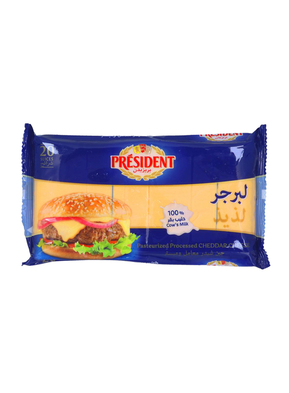 President Burger Cheddar Cheese Slices, 400g