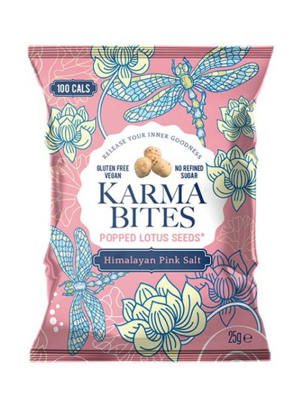 

Karma Bites Popped Lotus Seeds Himalayan Pink Salt, 25g