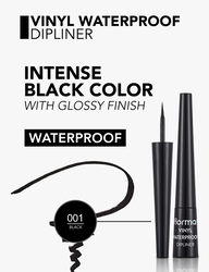 Flormar Vinyl Waterproof Dipliner, 2.5gm, 001 Black
