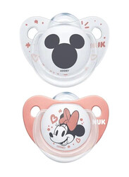 Nuk Anti-Colic Disney Mickey Silicone Soother, 2 Pieces