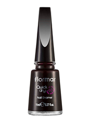 Flormar Quick Dry Nail Enamel, QD08 Tender Salmon, Black