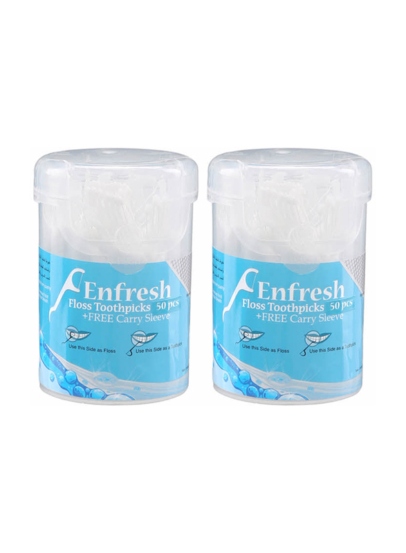 

Enfresh Dental Floss Toothpicks, 2 x 50 Pieces