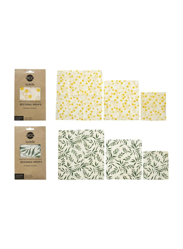 

Ladelle Eco Beeswax Wraps Set, Assorted, 3 Pieces