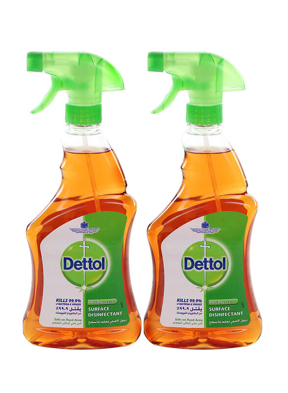 

Dettol Antiseptic Trigger Surface Disinfectant, 2 Pieces x 500ml