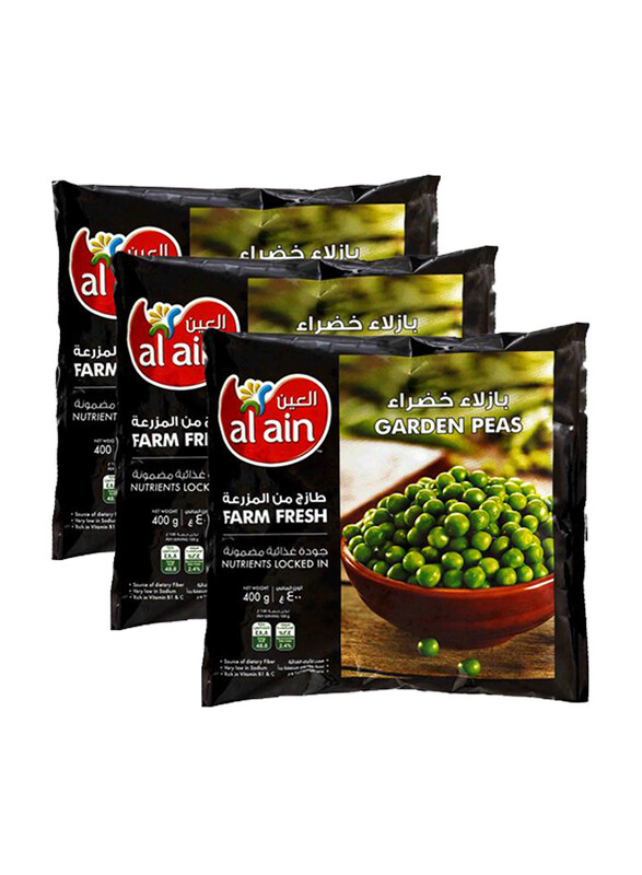 

Al Ain Green Peas, 3 Pieces x 400g