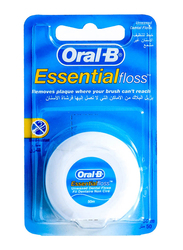 Oral B Essential Unwaxed Dental Floss, White, 50m