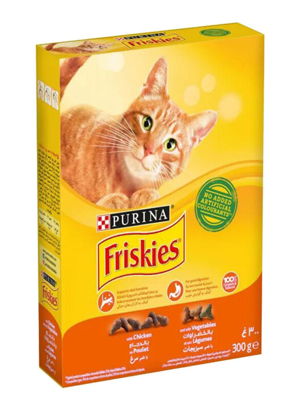 

Purina Friskies Chicken & Vegetables Cat Dry Food, 300g