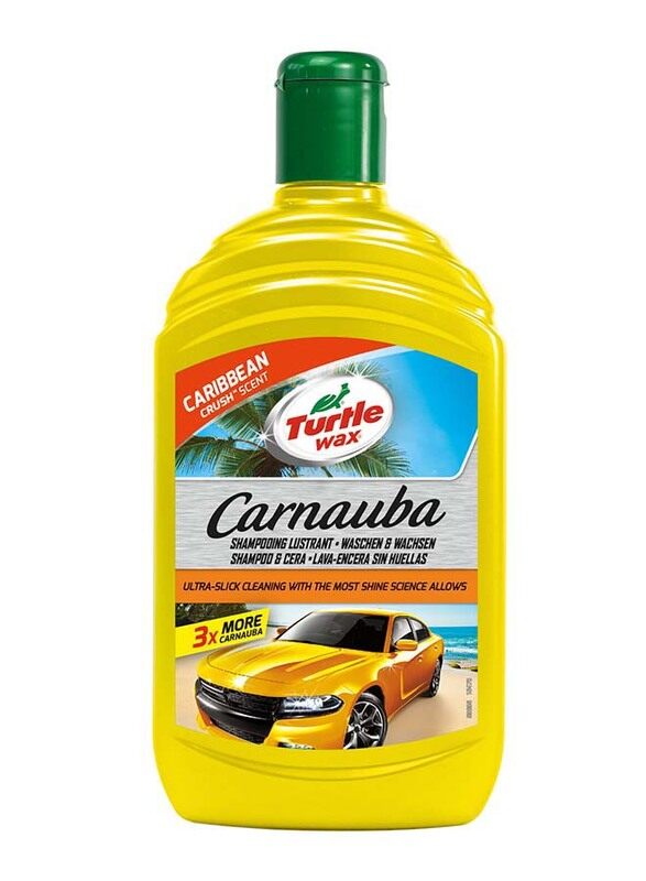 

Turtle Wax 500ml Carnauba Wash Car Shampoo + Sponge, Yellow