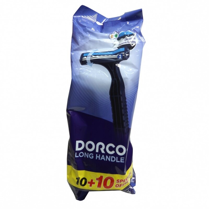 

Dorco Long Handle Disposable Razor, 20-Piece