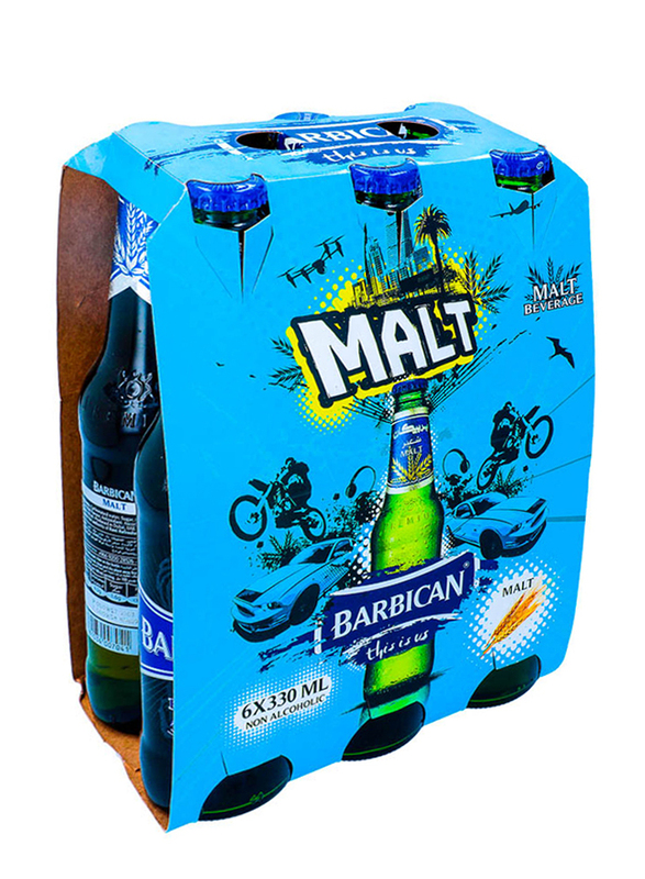 Barbican Regular Non Alcoholic Malt Drink, 6 Bottles x 330ml