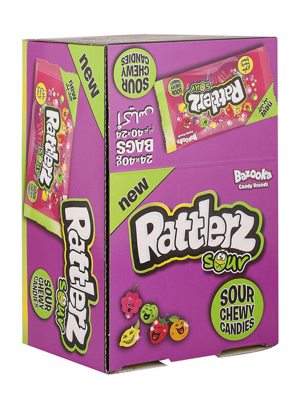 

Bazooka Rattlerz Sour Chewy Candies, 24 x 40g