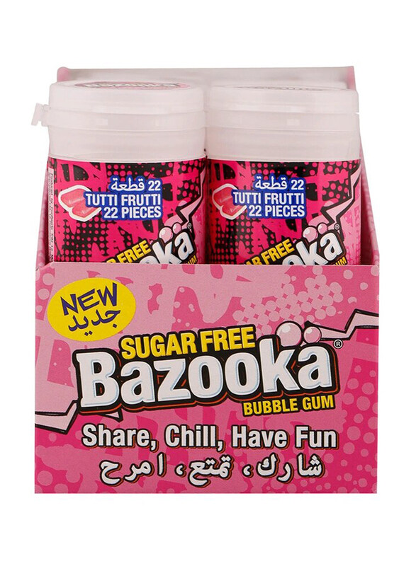 

Bazooka Tutti Frutti Flavour Sugar Free Bubble Gum, 10 x 31g