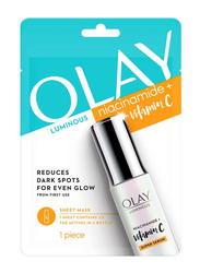 Olay Luminous Niacinamide + Vitamin C Sheet Mask, 1 Mask