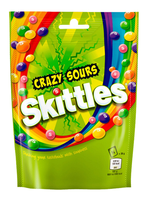 

Skittles Crazy Sours Candy Pouch Bag, 152g