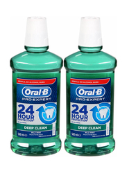 Oral B Pro-Expert Deep Clean Mild Mint Mouthwash, 2 x 500ml