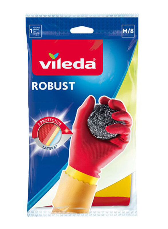 

Vileda Rubber Protector Gloves, Medium