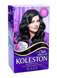 Wella Koleston Color Cream Kit, 2/0 Black, 142ml